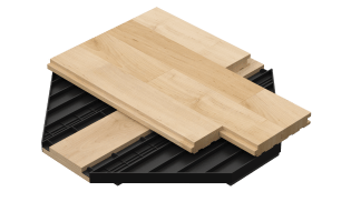 Connor<sup>®</sup> Sports IsoComfort VIII is a post consumer recycled hardwood sports flooring system delivering superior vibration control, athlete comfort, and long-term gym durability