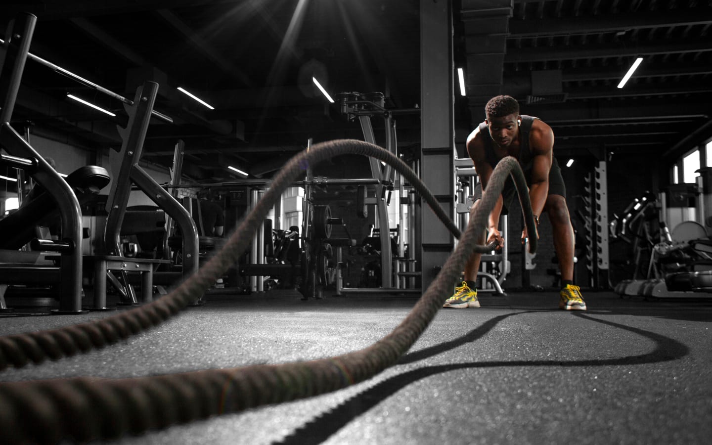 High-performance recycled rubber and synthetic sports flooring by Connor<sup>®</sup> Sports designed for weight rooms, fitness facilities, tracks, and multipurpose athletic spaces.