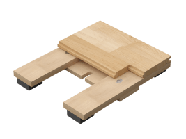 Connor<sup>®</sup> Sports Alliance hardwood sports flooring system designed for premium stability, consistent ball response, and long-term gym performance