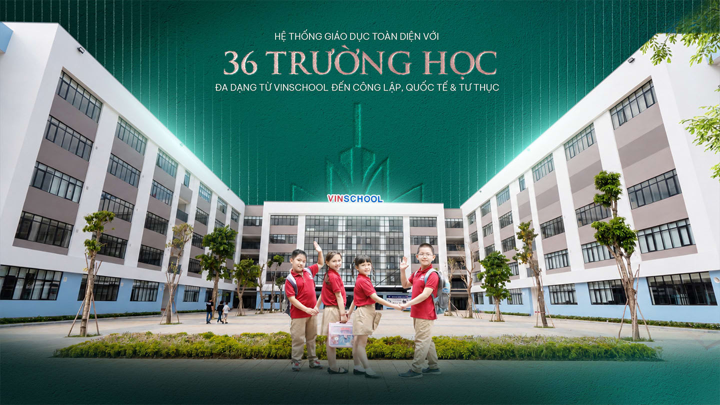 Hệ thống 36 trường học đa dạng từ Vinschool đến công lập, quốc tế và tư thục