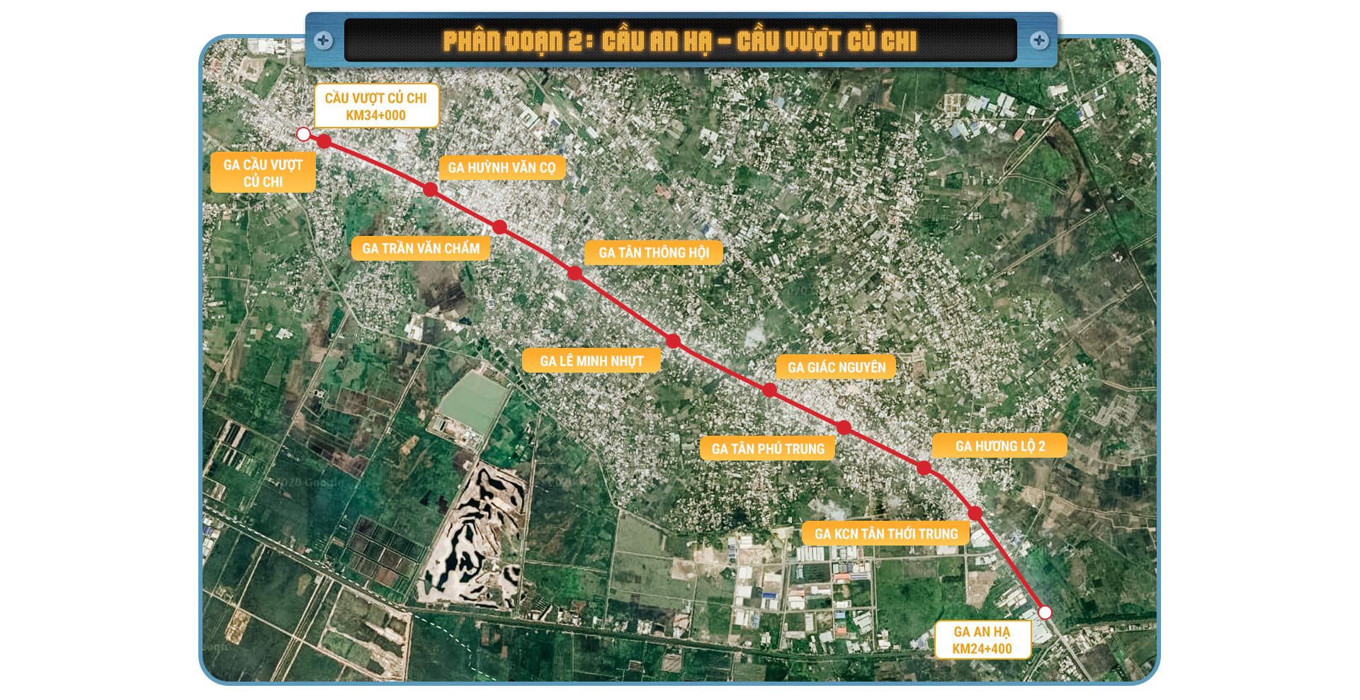 Tuyến metro số 2 phân đoạn cầu An Hạ - Củ Chi