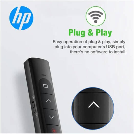 HP SS10 Wireless Laser Presentation Flip Pen, Laser Indicator, USB, 180mAh, Rechargeable Battery, Plug & Play, 100m Remote Control, AAA Battery Version thumbnail 3