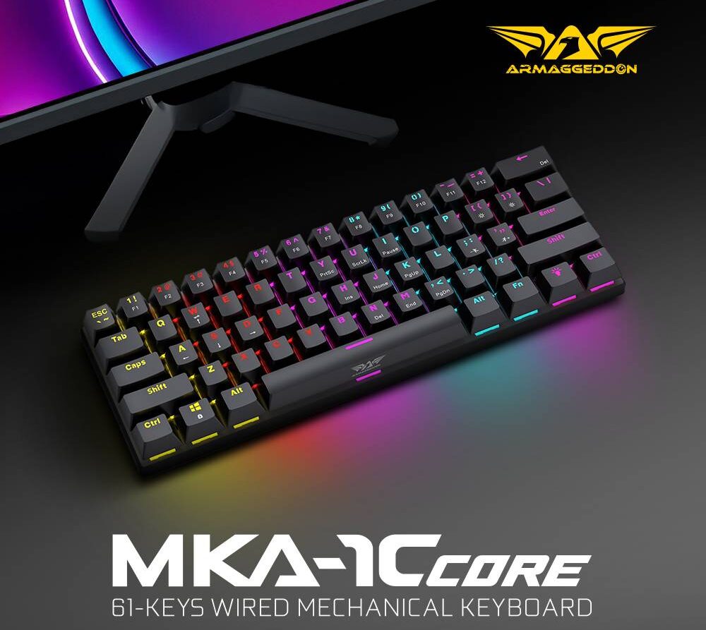 Armaggeddon MKA 1C Core Mechanical Gaming Keyboard – 60% RGB Keyboard thumbnail 3