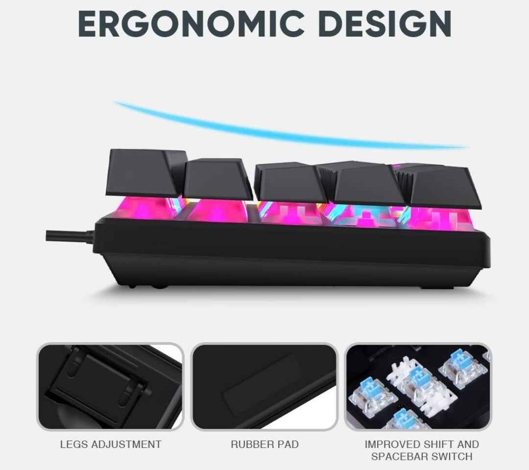 Armaggeddon MKA 1C Core Mechanical Gaming Keyboard – 60% RGB Keyboard thumbnail 2