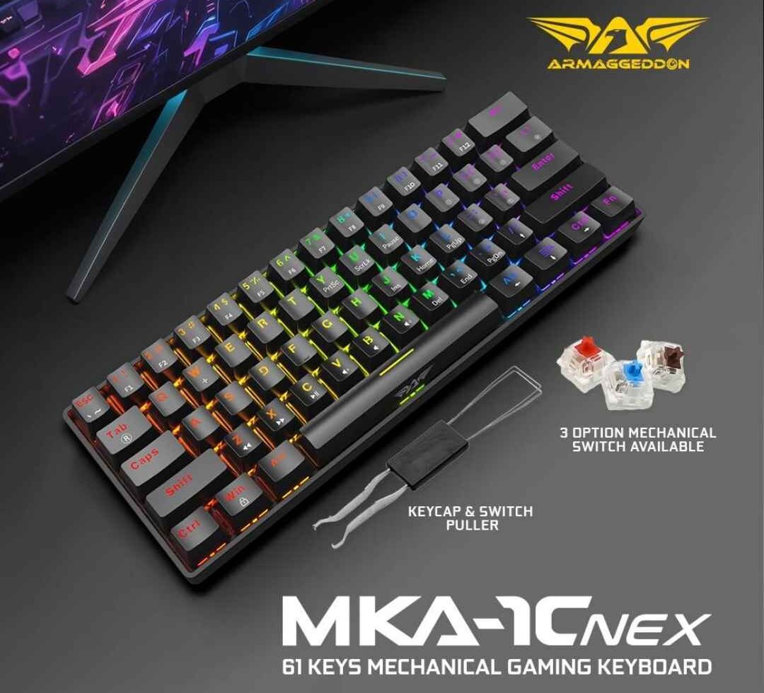 Armaggeddon MKA 1C Nex Mechanical Gaming Keyboard – 60% RGB Keyboard thumbnail 2