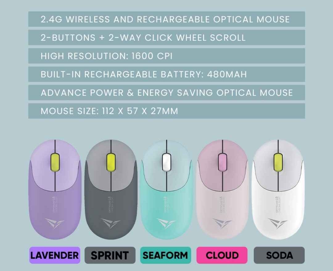 Alcatroz Airmouse L6 Chroma Wireless Rechargeable Mouse I Silent Click – 1600CPI thumbnail 4