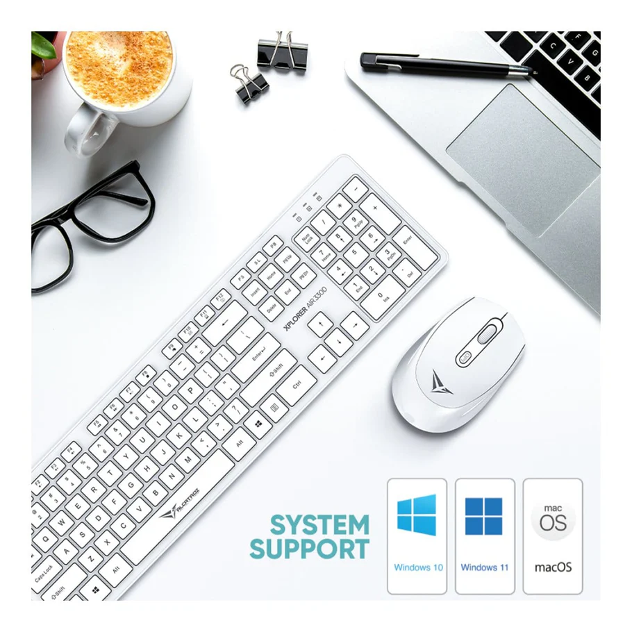 Alcatroz Xplorer Air 3300 Wireless Keyboard and Mouse Combo thumbnail 2