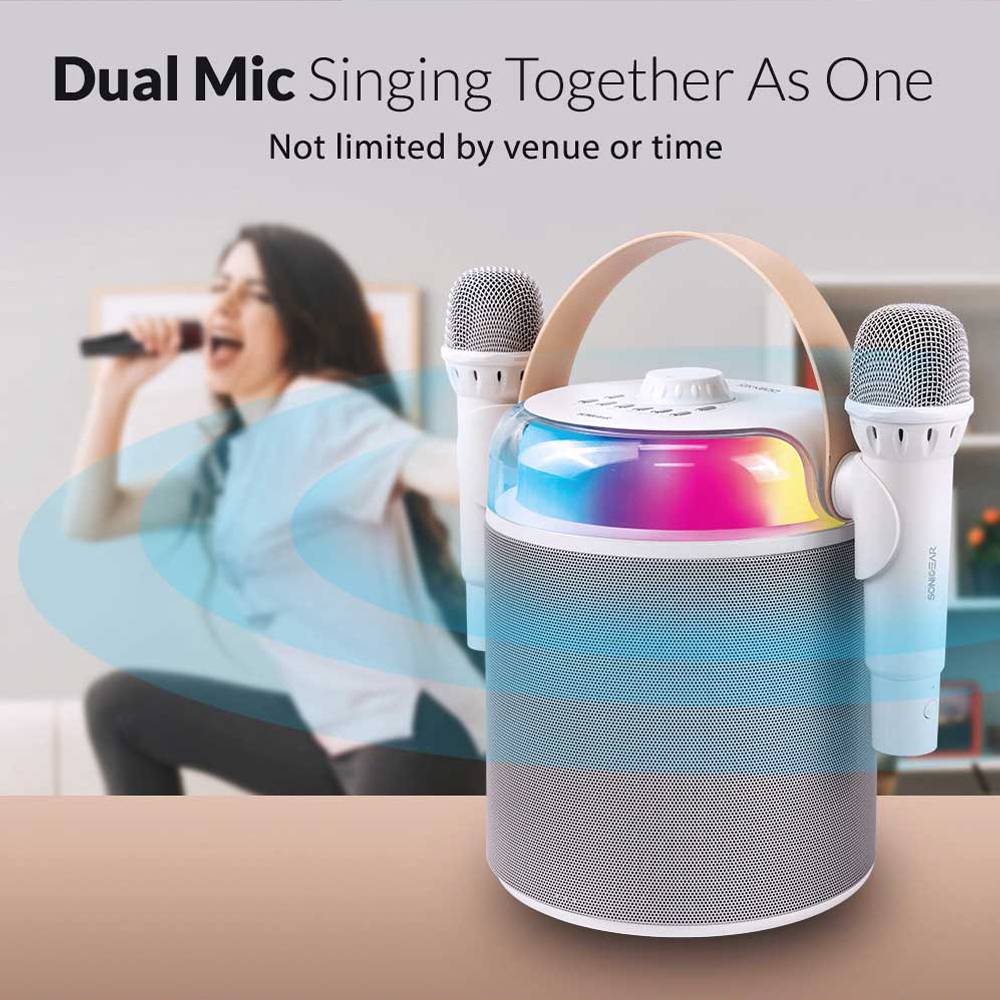 SonicGear iOX K800 Bluetooth Speaker – 40W Portable RGB Bluetooth 5.3 Karaoke Speaker with Dual Wireless Mics thumbnail 3