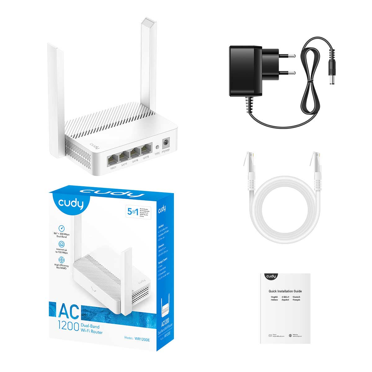 Cudy WR1200E AC1200 Dual-Band Wi-Fi Router thumbnail 4