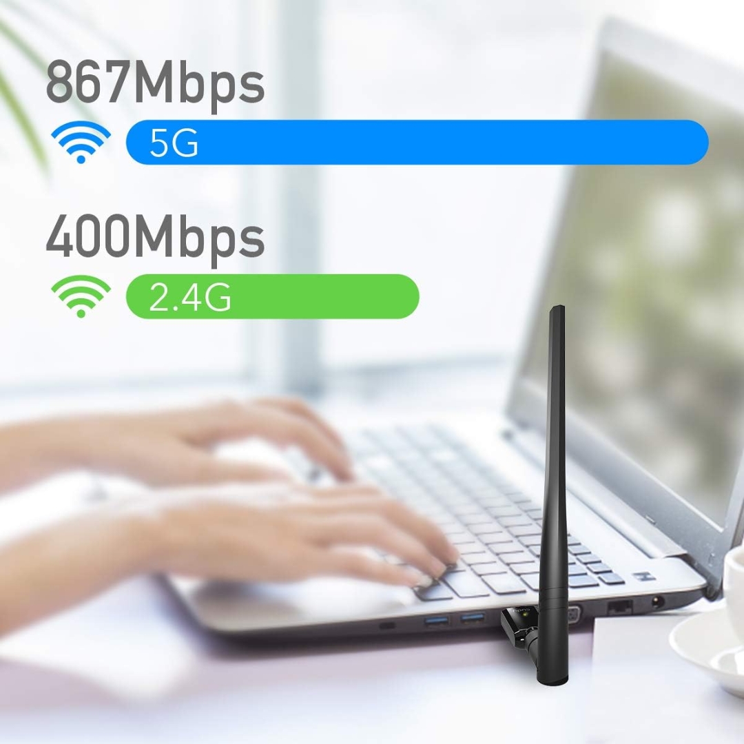 Cudy WU1400 AC1300Mbps USB 3.0 Dual Band WiFi Adapter thumbnail 3