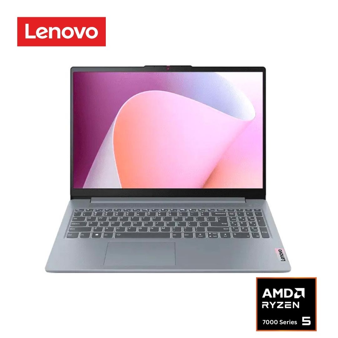 Lenovo IdeaPad Slim 3 15AMN8 (AMD Ryzen 5 7520U Processor | 8GB LPDDR5 RAM | 512GB NVMe SSD Storage | AMD Radeon 610M Graphics | 15.6” FHD (1920 × 1080) IPS Display | Windows 11 | 1 Year Warranty) - Image 1