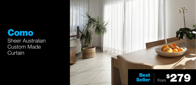 Como Sheer Australian Custom Made Curtain from $279