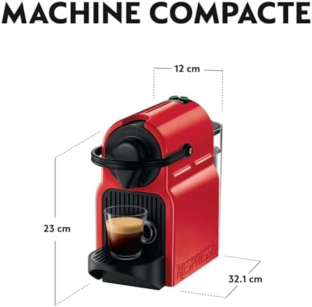 Nespresso Krups Machine à café Inissia rouge, Cafetiere Espresso YY1531FD - Image 3
