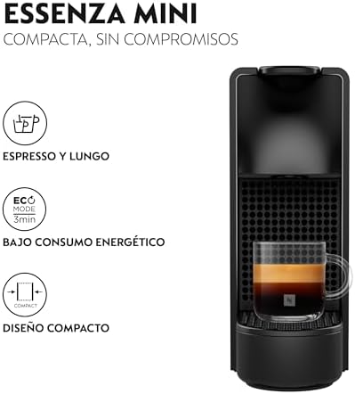 Nespresso Cafetera Essenza Mini, Color Negra, con Kit de Desgutación de 7 Cápsulas - Image 2