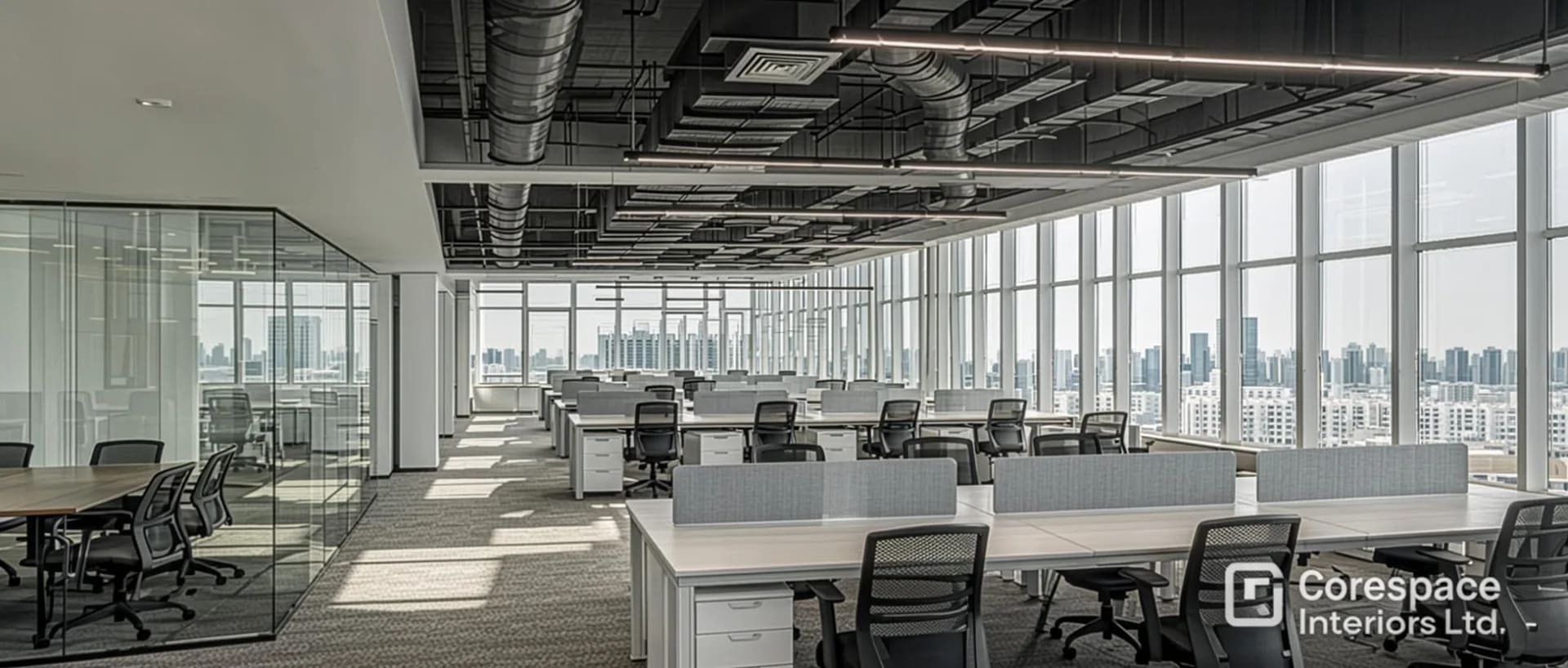 Modern commercial office interior design by CoreSpace Interiors Ltd