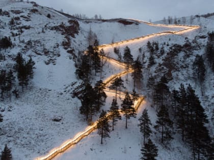 В Красноярске построили самую длинную в России лестницу