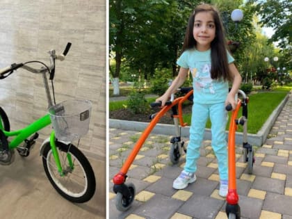 Алексей Ситников подарил особенной девочке из Надыма ортопедический велосипед