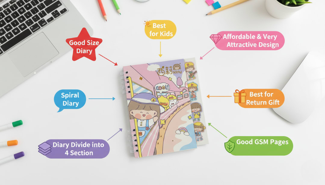 The Cool Corrector Diary - Stylish Notebook with Multi Color Cover Page, Cool Correctors