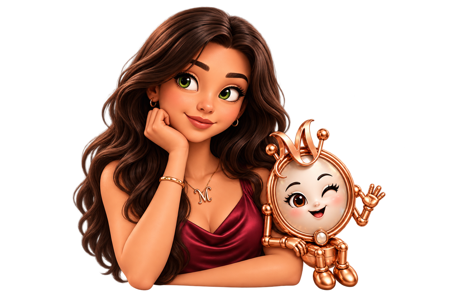 Evangeline y su pequeño compañero