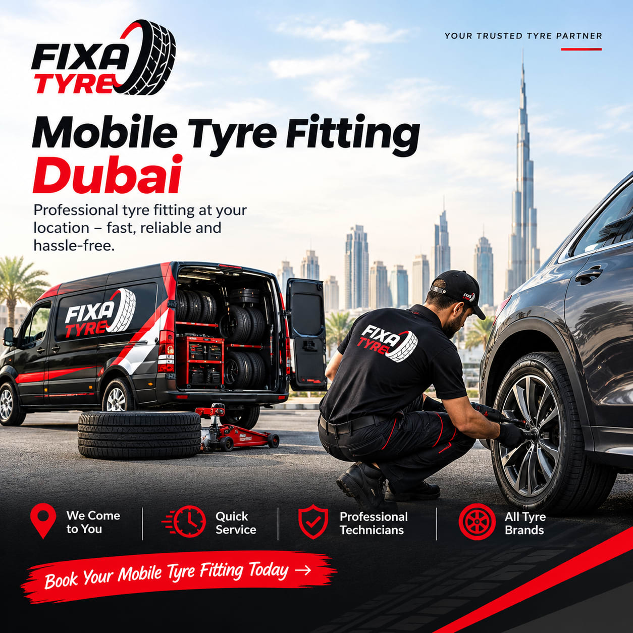FIX A Tyre | Mobile Tyre Service Dubai — Tire shop photo