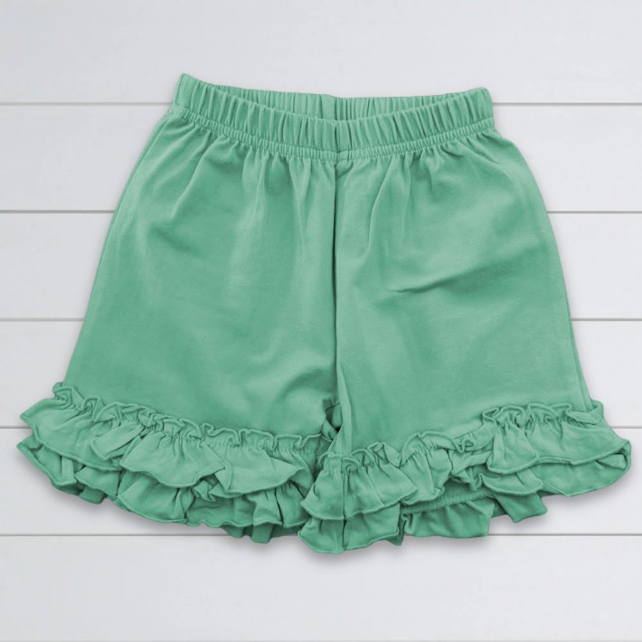 Girls Ruffle Shorts - Mint
