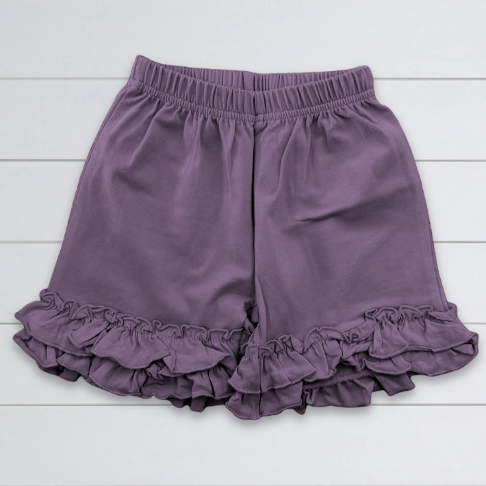 Girls Ruffle Shorts - Lavender