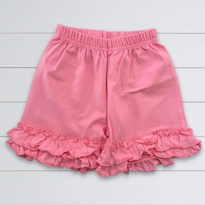 Girls Ruffle Shorts - Candy Pink