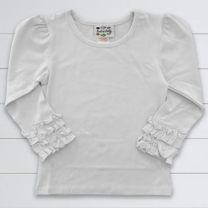Girls Knit Icing Shirt - White
