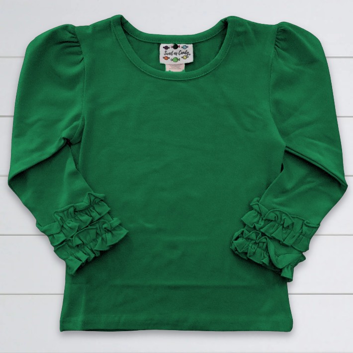Girls Knit Icing Shirt - Emerald