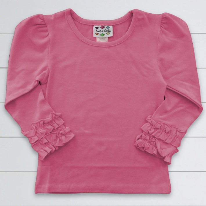 Girls Knit Icing Shirt - Perfect Pink