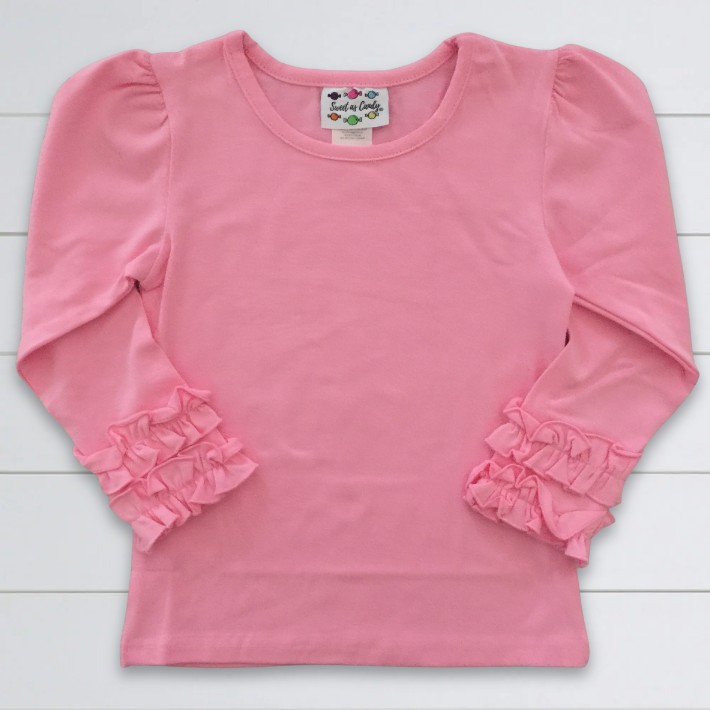 Girls Knit Icing Shirt - Candy Pink