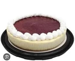 Pay de queso con frambuesa