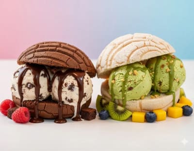 Concha Rellena de Helado