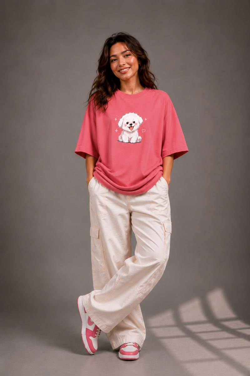 Stay Pawsitive – Premium Oversized T-Shirt — view 4
