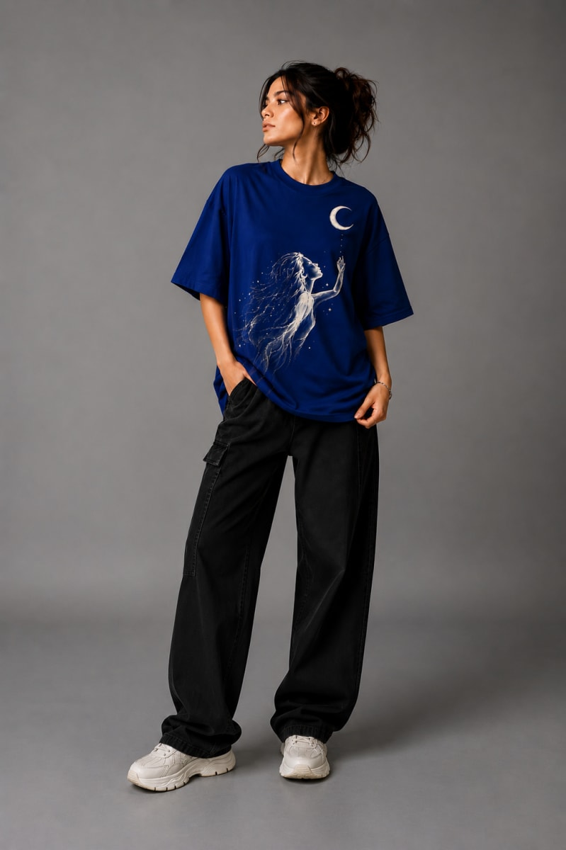 Lunar Muse -Premium Oversized T-shirt — view 5