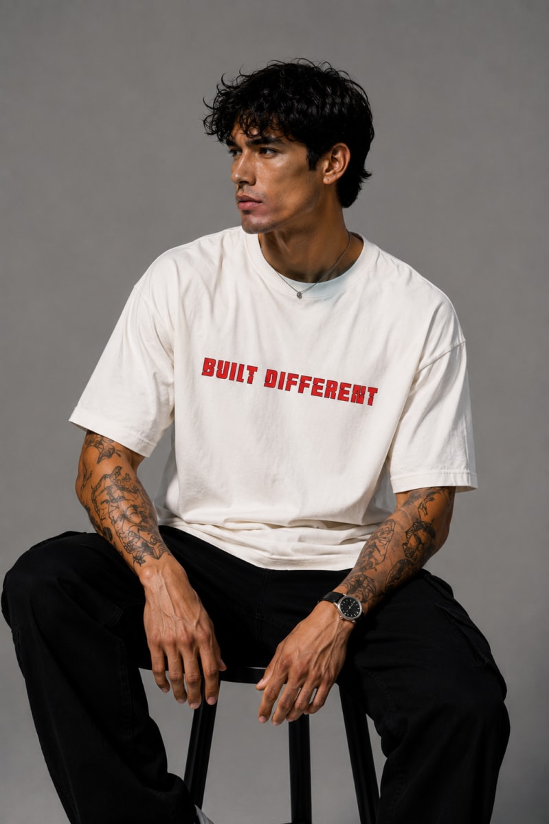 Built Different -Premium Oversized T-shirt — view 4