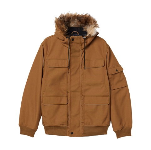 Jacket with fur trim