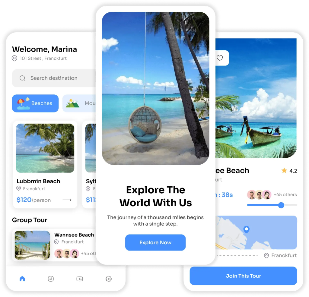 Travel and Tour mobile app development