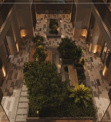 Landscaped Central Courtyard