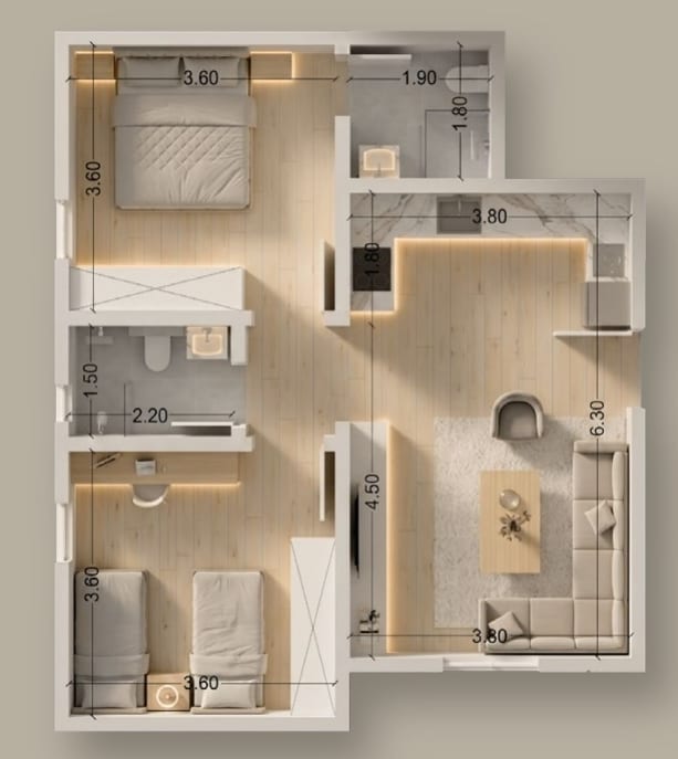 Type A3 (67 m²)– Building A