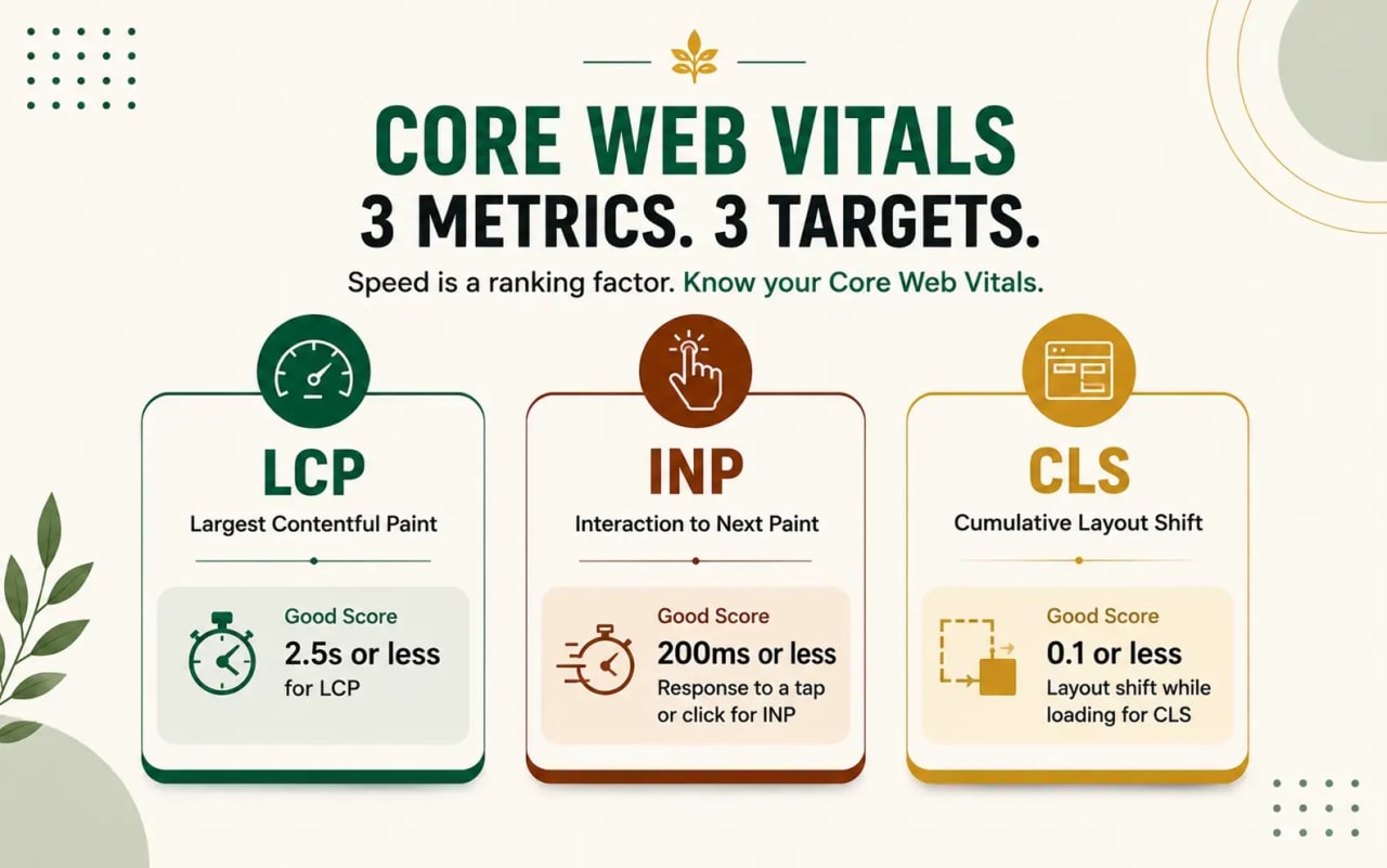 Slow core web vitals score harm SEO ranking