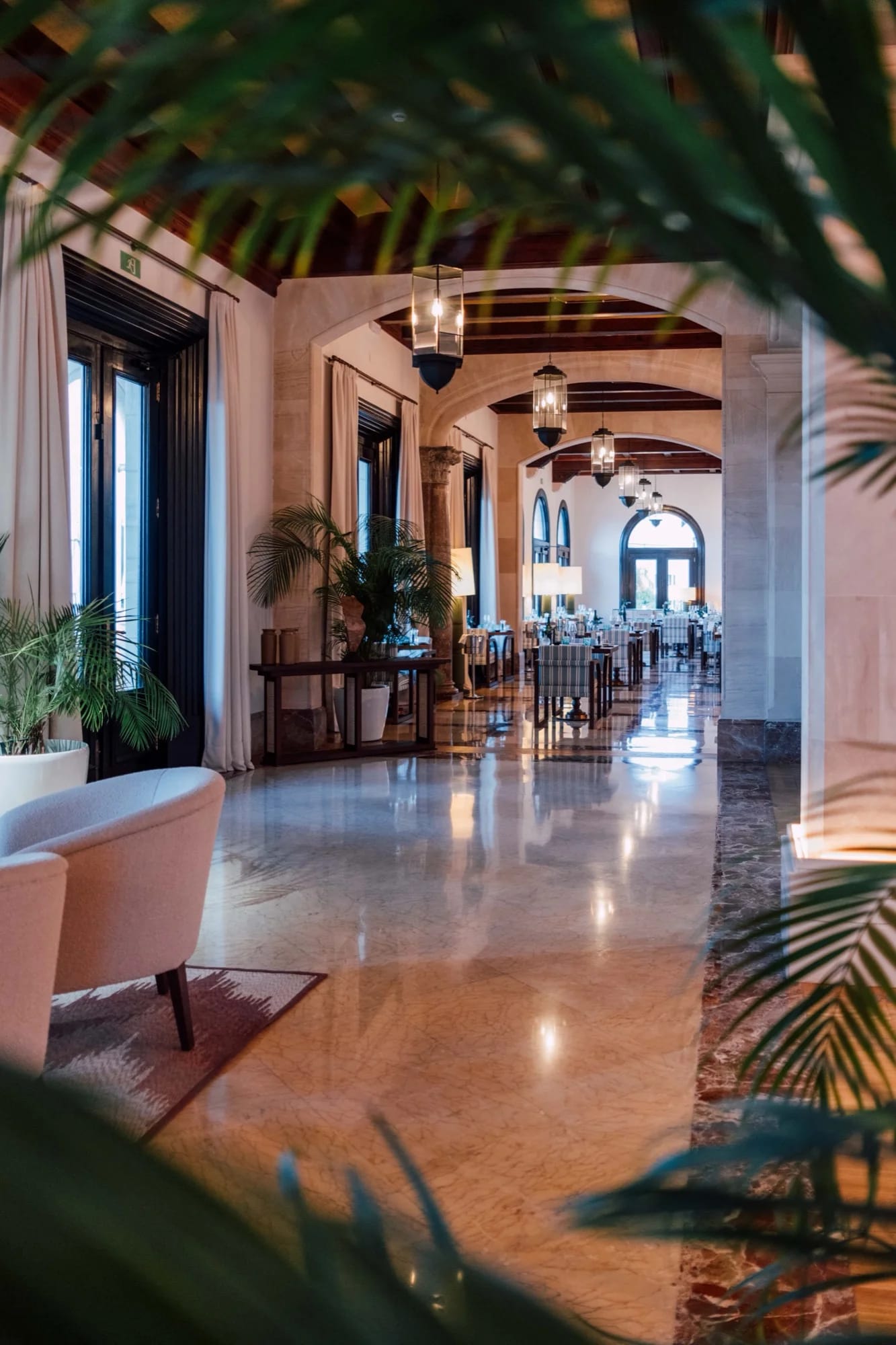 Before: Empty corridor becomes the prelude to dinner.