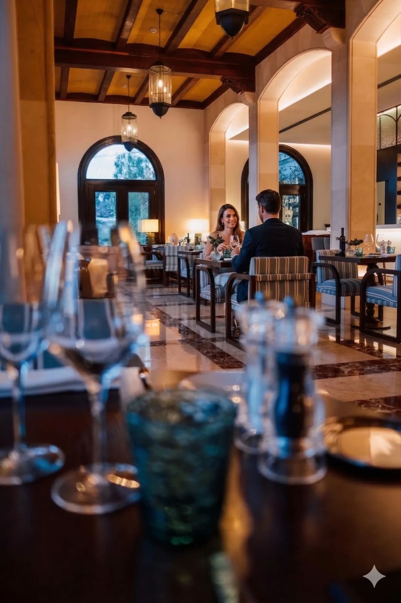After: Empty restaurant becomes date night.