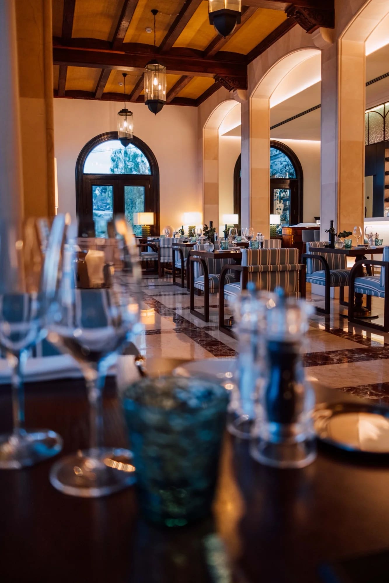 Before: Empty restaurant becomes date night.