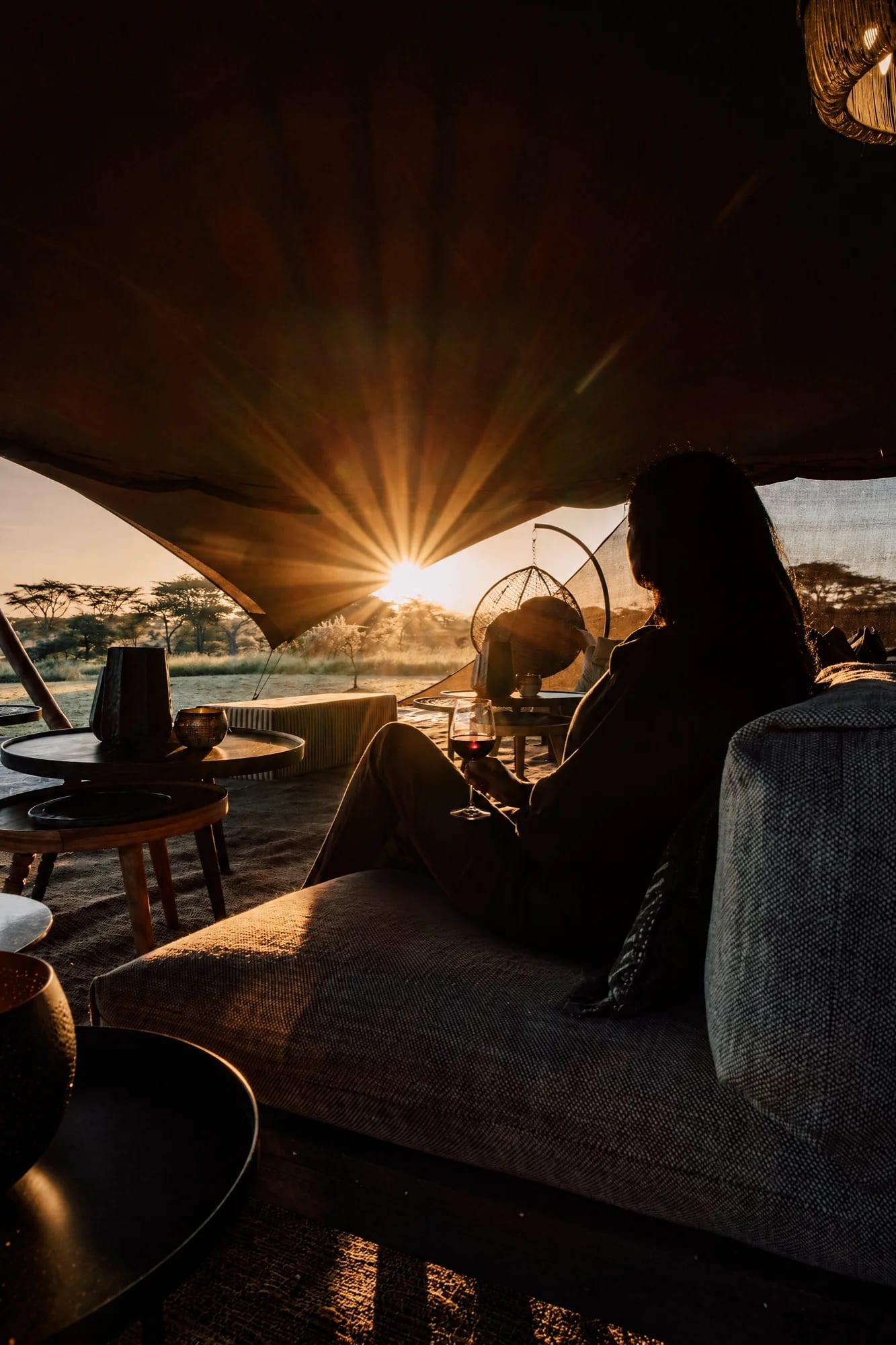 After: An empty tent becomes sunrise with coffee and silence.