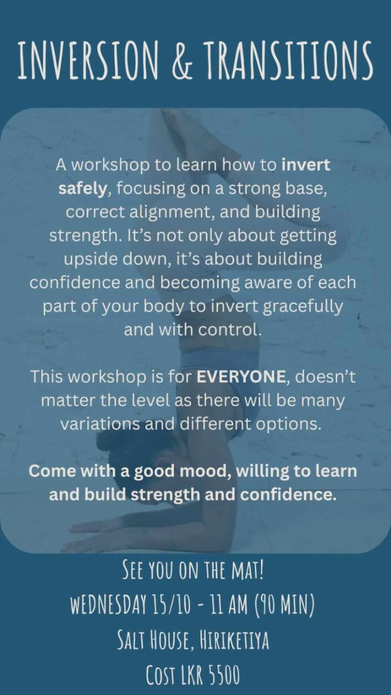 Inversion & Transitions Workshop - Event in Salt House