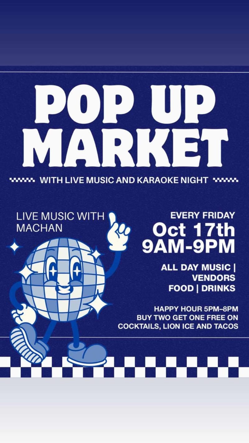 Pop Up Market with Live Music - Event in The Hangout