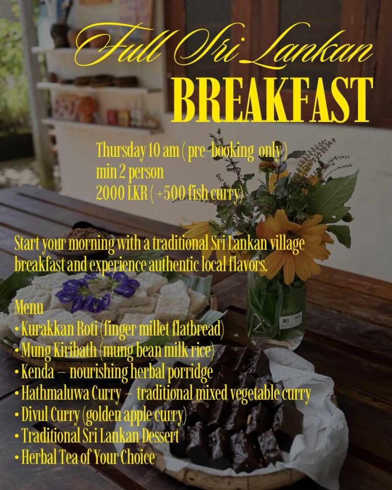 Traditional Sri Lankan Breakfast - Event in Ahangama