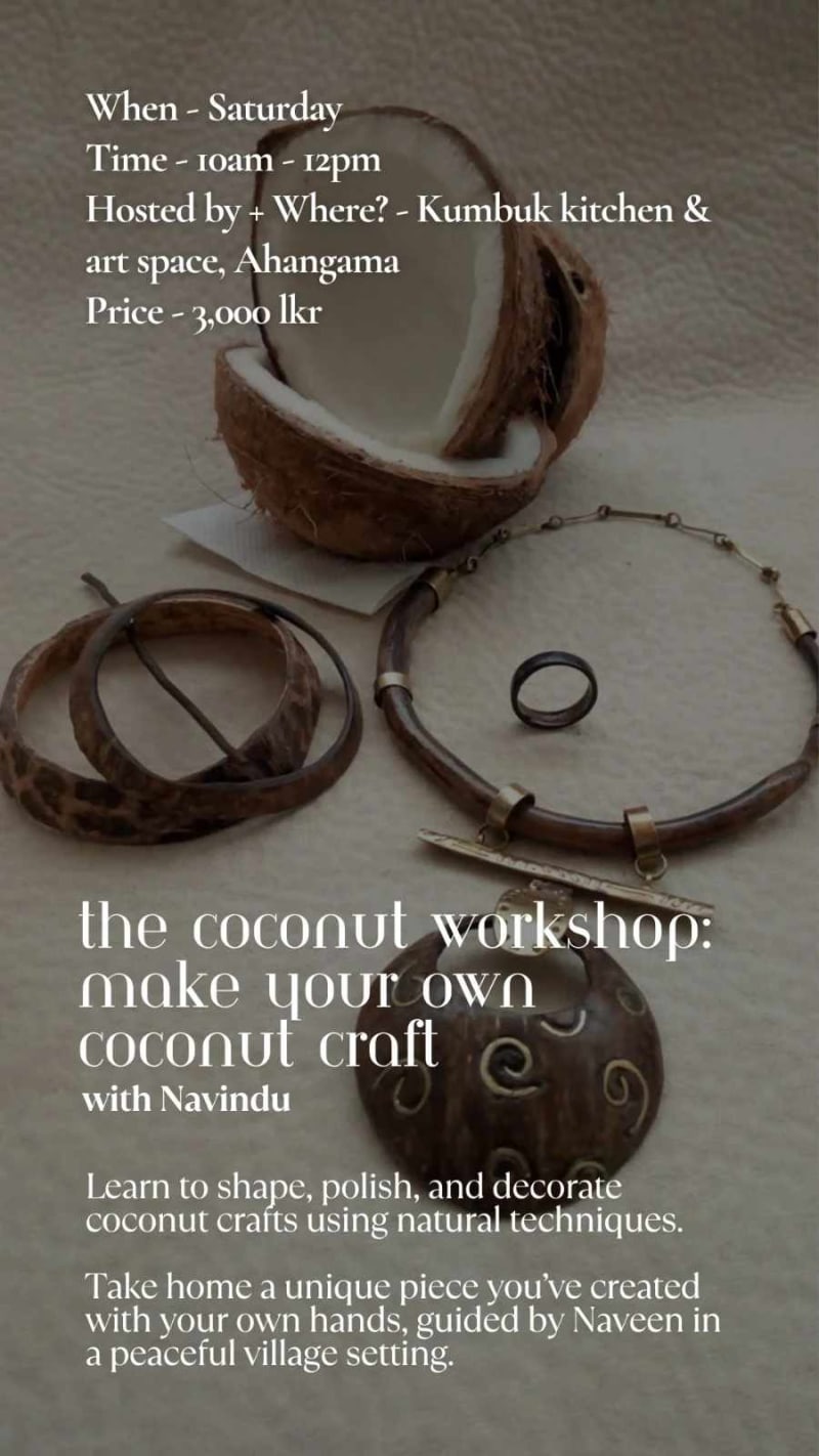 Coconut Craft Workshop - Event in Ahangama