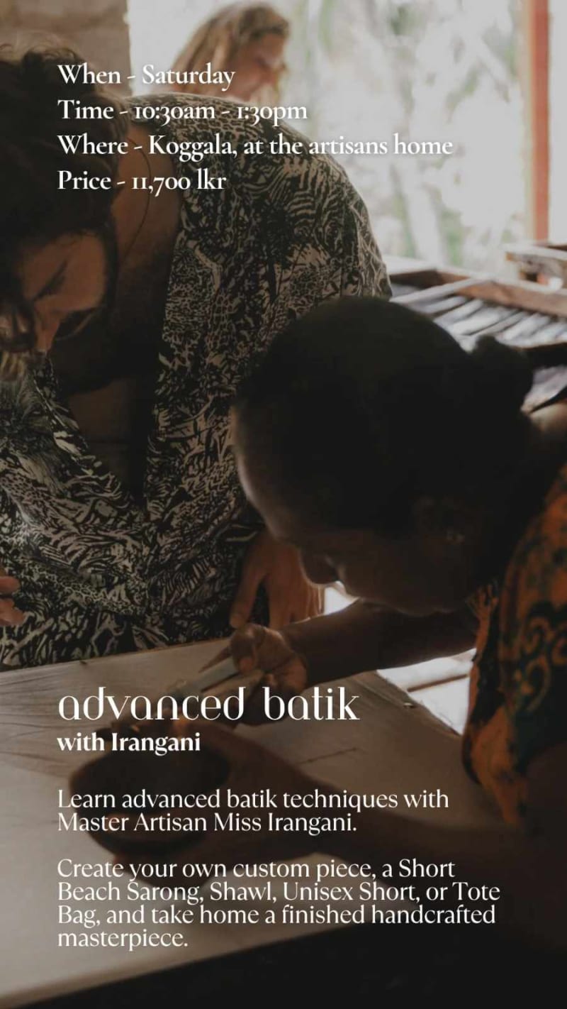 Advanced Batik with Irangani - Event in Ahangama